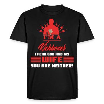 KICKBOXING Wife - T-shirt Premium bio Homme - noir - Devant - Nico (187cm)