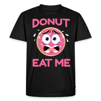 Cadeau amusant pour donut Fan, Donut eat me - T-shirt Premium bio Homme - noir - Devant - Nico (187cm)