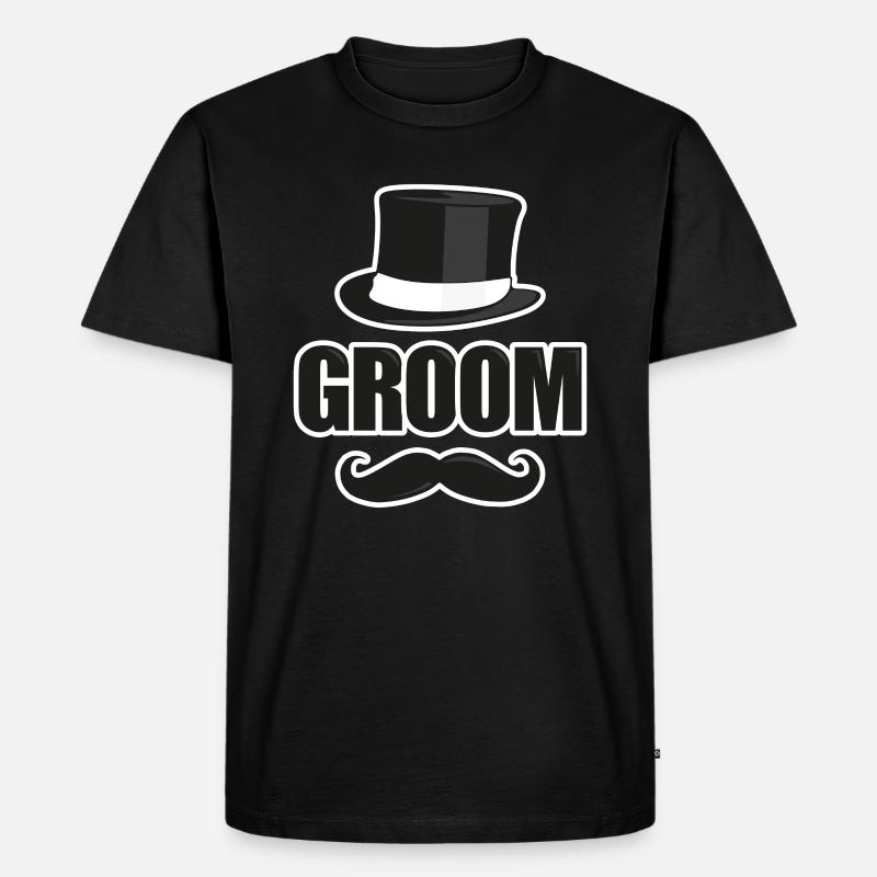 Groom Junggesellenabschied - Männer Premium Bio T-Shirt - Schwarz