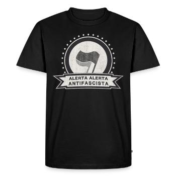 ANTIFA - T-shirt Premium bio Homme - noir - Devant - Nico (187cm)