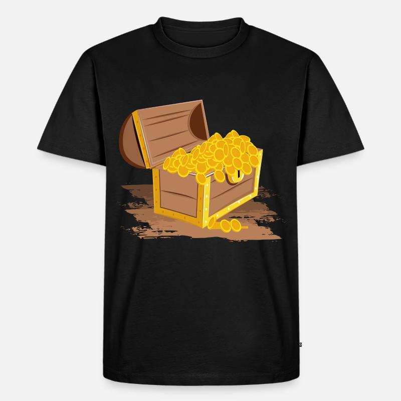 Schatztruhe - Männer Premium Bio T-Shirt - Schwarz