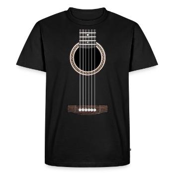 Guitare acoustique, guitare acheter musique concert - T-shirt Premium bio Homme - noir - Devant - Nico (187cm)