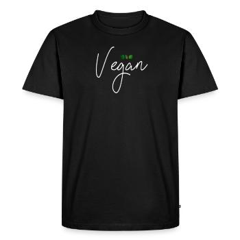 Vegan statement as an attitude for your life - Men's Premium Organic T-Shirt - black - Front - Nico (187cm)