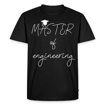 Maîtrise de l’ingénierie - T-shirt Premium bio Homme - noir - Devant - Nico (187cm)