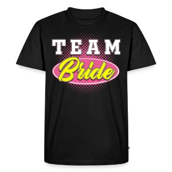 BACHELOR Team Bride - T-shirt Premium bio Homme - noir - Devant - Nico (187cm)