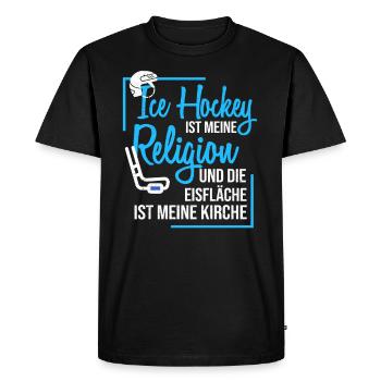 Hockey sur glace - T-shirt Premium bio Homme - noir - Devant - Nico (187cm)
