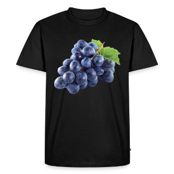 grapes - Men's Premium Organic T-Shirt - black - Front - Nico (187cm)