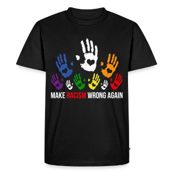 Racisme Xénophobie Tolérance FCK NZS - T-shirt Premium bio Homme - noir - Devant - Nico (187cm)