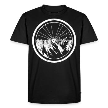 MTB Downhill Vintage Design - Men's Premium Organic T-Shirt - black - Front - Nico (187cm)
