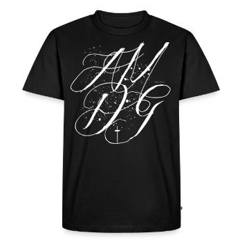 To Maiorem Dei Gloriam - Men's Premium Organic T-Shirt - black - Front - Nico (187cm)