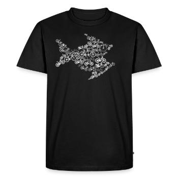Fahrrad Fisch frisst PKW Auto - MTB BMX Rennrad - Männer Premium Bio T-Shirt - Schwarz - Vorne - Nico (187cm)