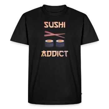 Sushi Addict Japonais Japonais Japonais - T-shirt Premium bio Homme - noir - Devant - Nico (187cm)