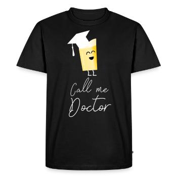 Mémoire drôle de remise des diplômes disant cadeau - T-shirt Premium bio Homme - noir - Devant - Nico (187cm)