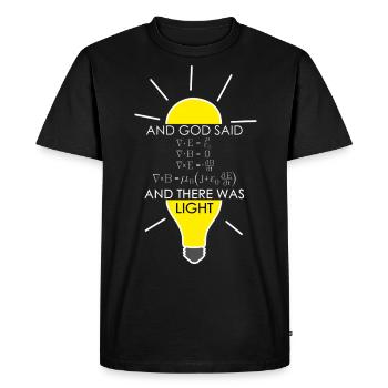 Maxwell equation funny physics shirt physicist - Men's Premium Organic T-Shirt - black - Front - Nico (187cm)