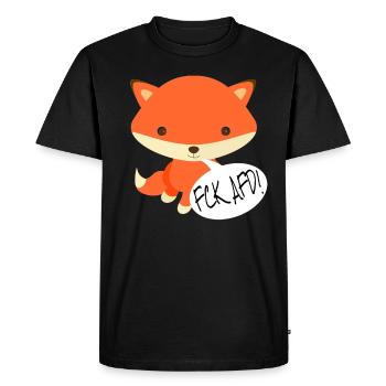 witziges FCK AFD Shirt Damen Fuchs gegen Rassismus - Männer Premium Bio T-Shirt - Schwarz - Vorne - Nico (187cm)