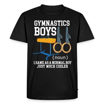 GYMNASTICS: Gymnastics Boy Definition - Men's Premium Organic T-Shirt - black - Front - Nico (187cm)
