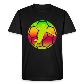 Balle à main - T-shirt Premium bio Homme - noir - Devant - Nico (187cm)