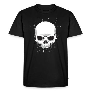T-shirt de cadeau de crâne de crâne de Halloween - T-shirt Premium bio Homme - noir - Devant - Nico (187cm)