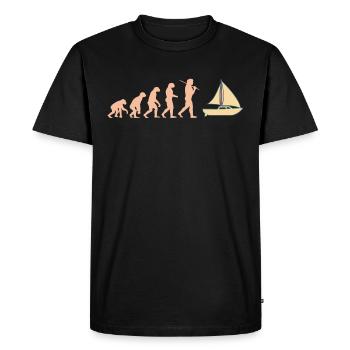 Evolution voilier voilier Voilier - T-shirt Premium bio Homme - noir - Devant - Nico (187cm)