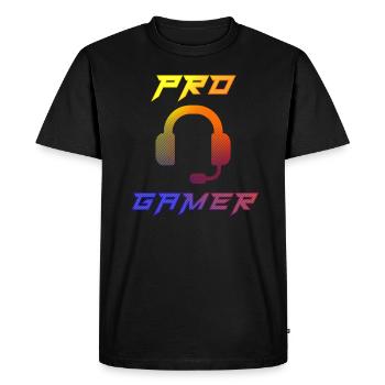 Pro Gamer Gaming Headset Console computer science - Men's Premium Organic T-Shirt - black - Front - Nico (187cm)