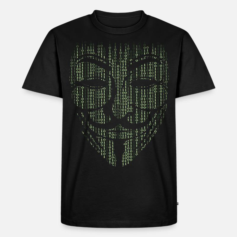 Hacken - Männer Premium Bio T-Shirt - Schwarz
