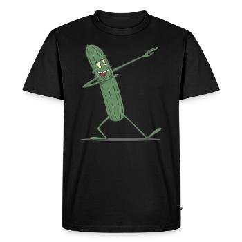 Tamponner concombre concombre - T-shirt Premium bio Homme - noir - Devant - Nico (187cm)