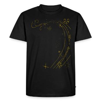 Ligne étoilée / or - T-shirt Premium bio Homme - noir - Devant - Nico (187cm)