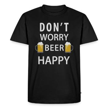 Drôle de bière alcool proverbes - T-shirt Premium bio Homme - noir - Devant - Nico (187cm)