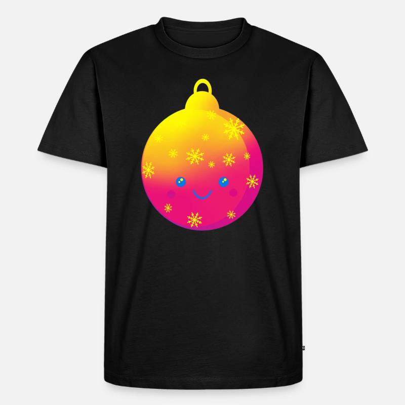 Schöne Weihnachtskugel Christbaumkugel - Männer Premium Bio T-Shirt - Schwarz