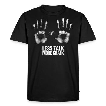 Boulder Déclaration d’escalade Boulderhalle - T-shirt Premium bio Homme - noir - Devant - Nico (187cm)