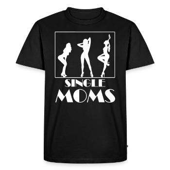 Mamans célibataires - T-shirt Premium bio Homme - noir - Devant - Nico (187cm)