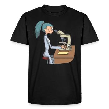 Biomedical science microscope - Men's Premium Organic T-Shirt - black - Front - Nico (187cm)