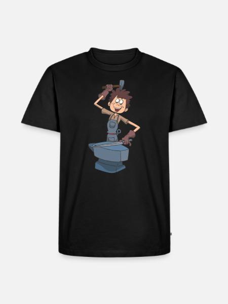 Blacksmith anvil hammer - Men's Premium Organic T-Shirt - black