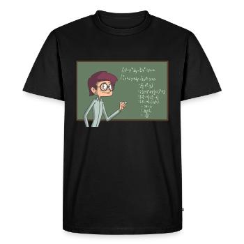 Math teacher - Men's Premium Organic T-Shirt - black - Front - Nico (187cm)
