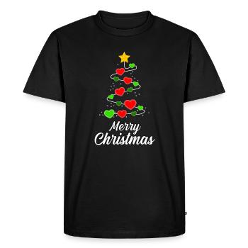 Arbre de Noël Noël Idée cadeau - T-shirt Premium bio Homme - noir - Devant - Nico (187cm)