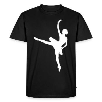 Danseuse ballerine - T-shirt Premium bio Homme - noir - Devant - Nico (187cm)