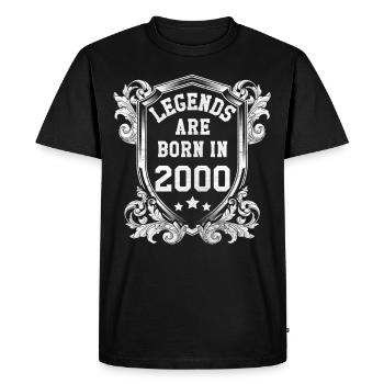 2000 - T-shirt Premium bio Homme - noir - Devant - Nico (187cm)