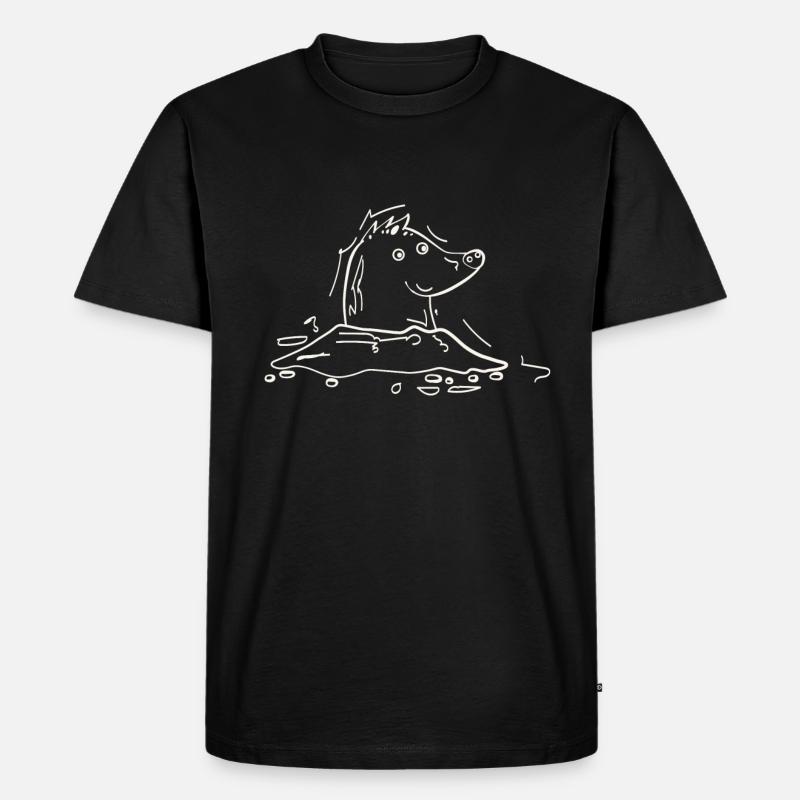 Maulwurf in süß. - Männer Premium Bio T-Shirt - Schwarz