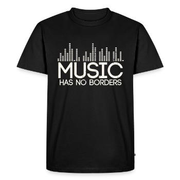 La musique n'a pas de frontières - T-shirt Premium bio Homme - noir - Devant - Nico (187cm)