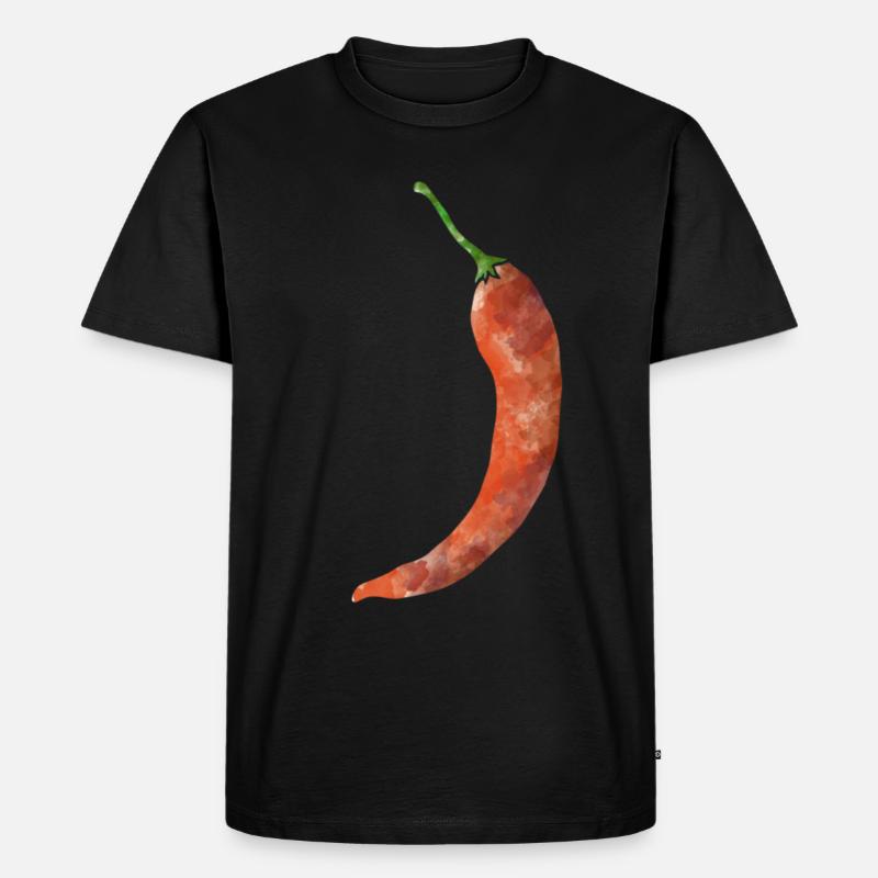 Chilli - Männer Premium Bio T-Shirt - Schwarz
