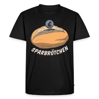 Piggy bank piggy bank bread roll - Men's Premium Organic T-Shirt - black - Front - Nico (187cm)
