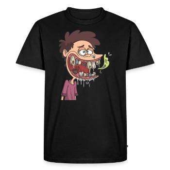 Mauvaise hygiène buccale mauvaise haleine - T-shirt Premium bio Homme - noir - Devant - Nico (187cm)