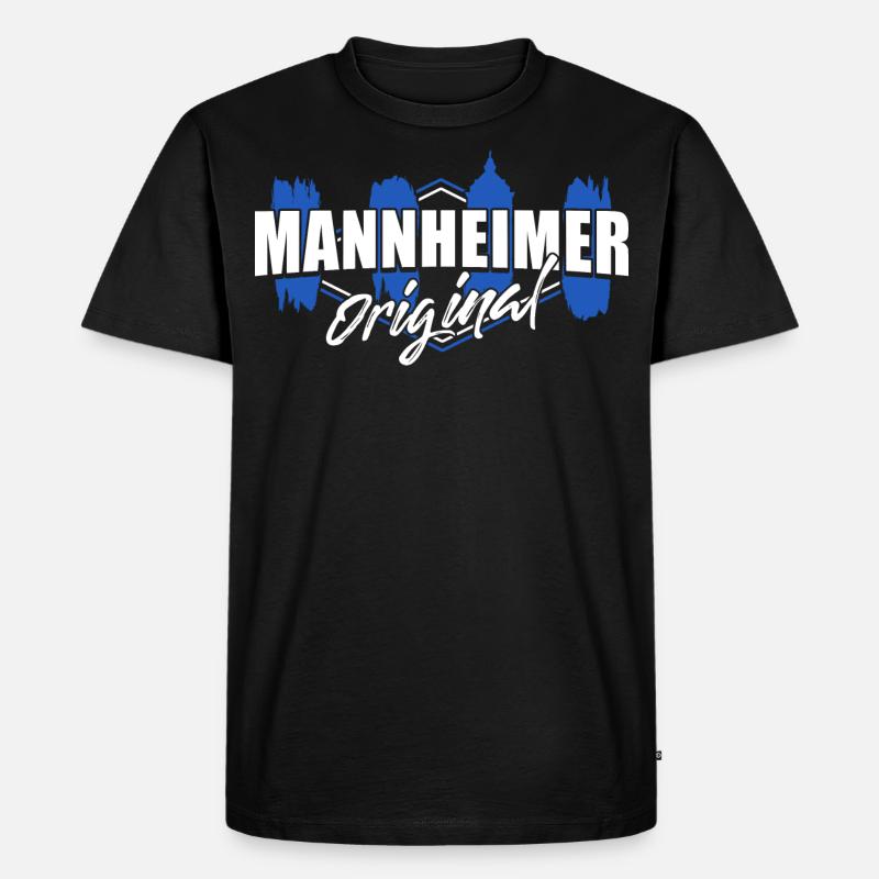 mannheimer original - Männer Premium Bio T-Shirt - Schwarz