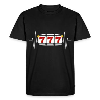 Casino Egk Spielothek battements de coeur en plein écran - T-shirt Premium bio Homme - noir - Devant - Nico (187cm)