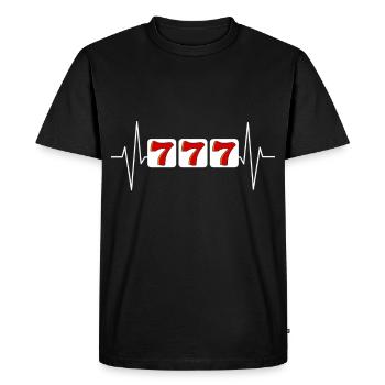 Machine à sous de casino Heartbeat Spielo - T-shirt Premium bio Homme - noir - Devant - Nico (187cm)