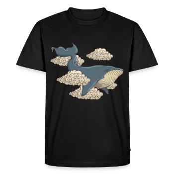 Une baleine volante? - T-shirt Premium bio Homme - noir - Devant - Nico (187cm)