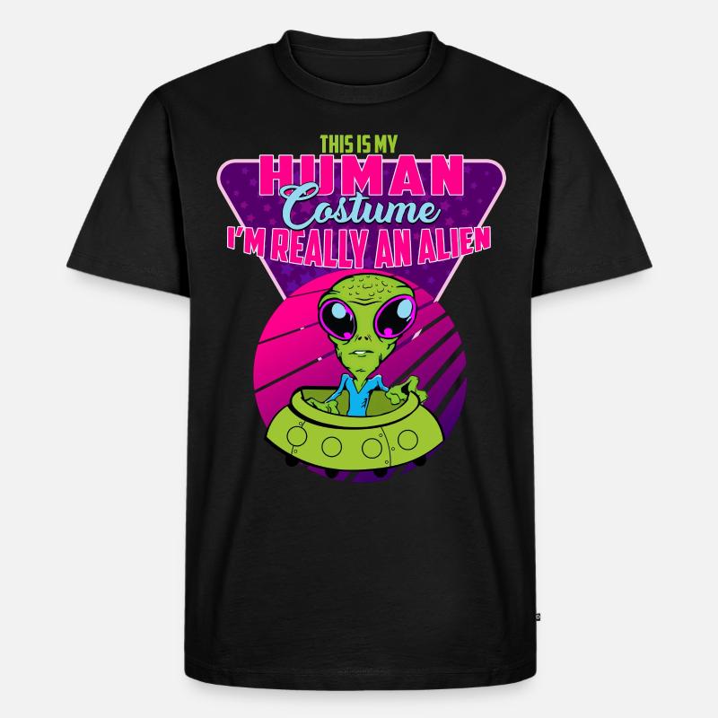 Karneval Alien - Männer Premium Bio T-Shirt - Schwarz