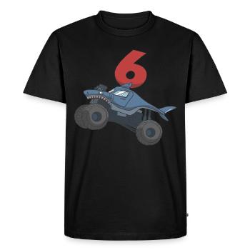 6e anniversaire de l'anniversaire des enfants Monster Truck - T-shirt Premium bio Homme - noir - Devant - Nico (187cm)