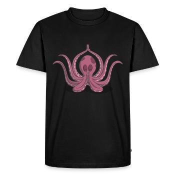 Oktopus Yoga Méditation - T-shirt Premium bio Homme - noir - Devant - Nico (187cm)