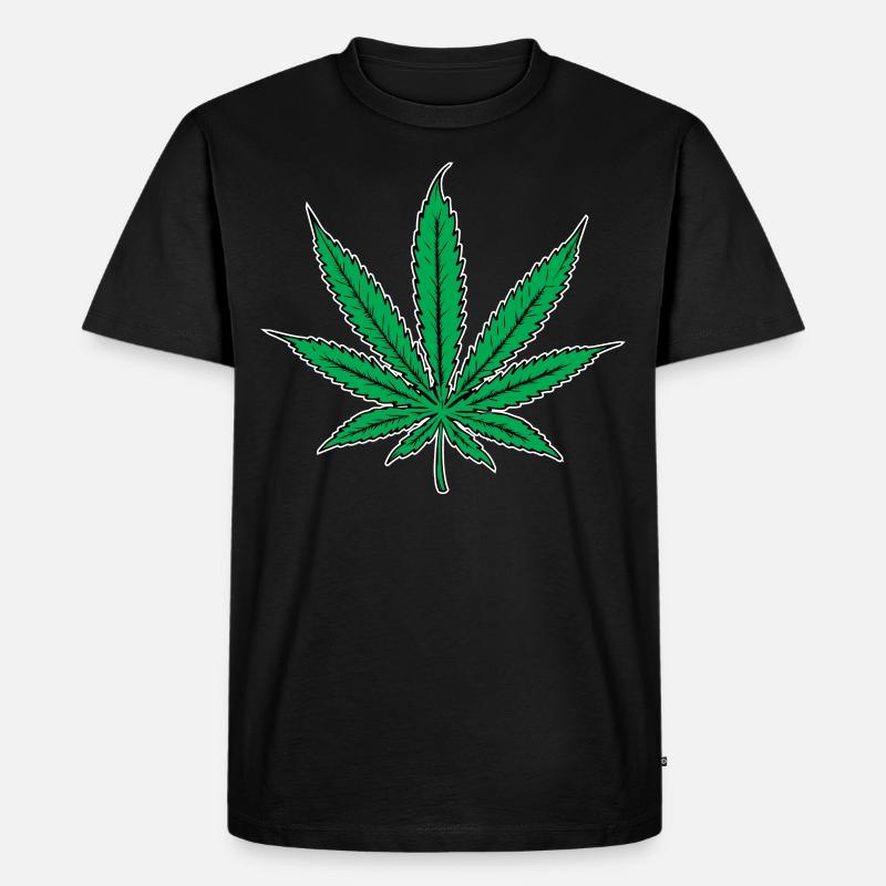 Marihuana - Männer Premium Bio T-Shirt - Schwarz